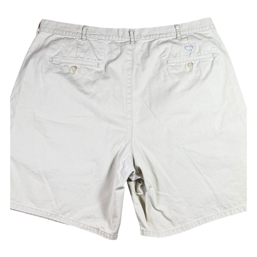 Polo Ralph Lauren Mens Pleated Chino Shorts Khaki Tan Cotton Size 42 Classic Fit - Picture 3 of 9